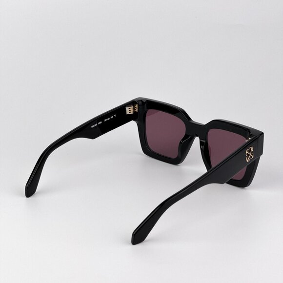 Off-White JACKSON Sunglasses – Black Square Frame Burgundy | Model OERI13I 1028 - Picture 4 of 11